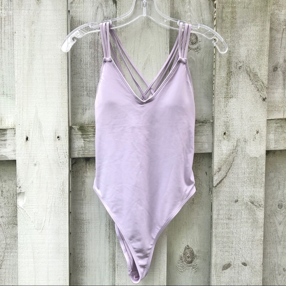 Forever21 lavender one piece swim suit